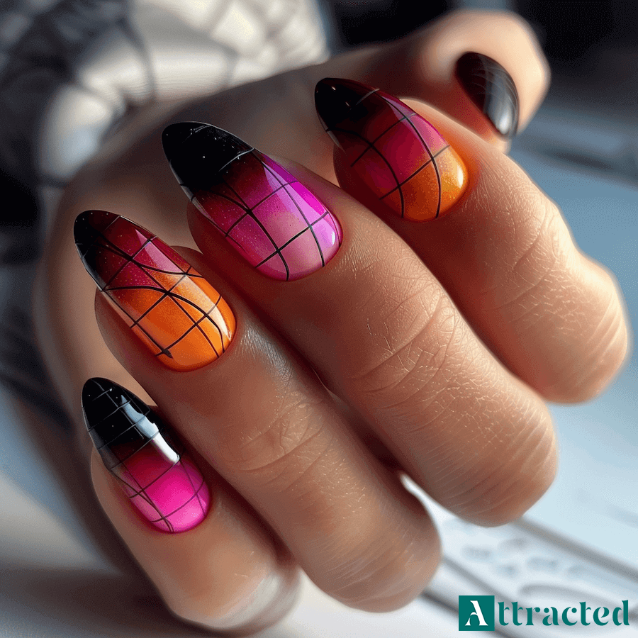 Gradientowa kratka ombre