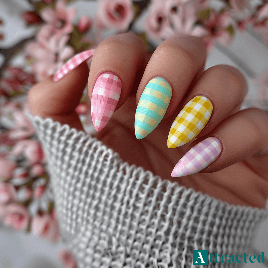 Pastelowa kratka na wiosnę