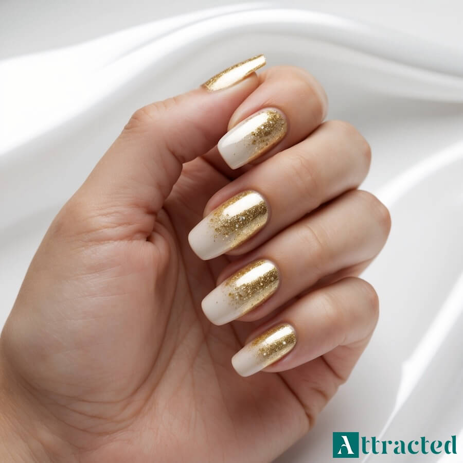 Złoty pył na kremowej bazie