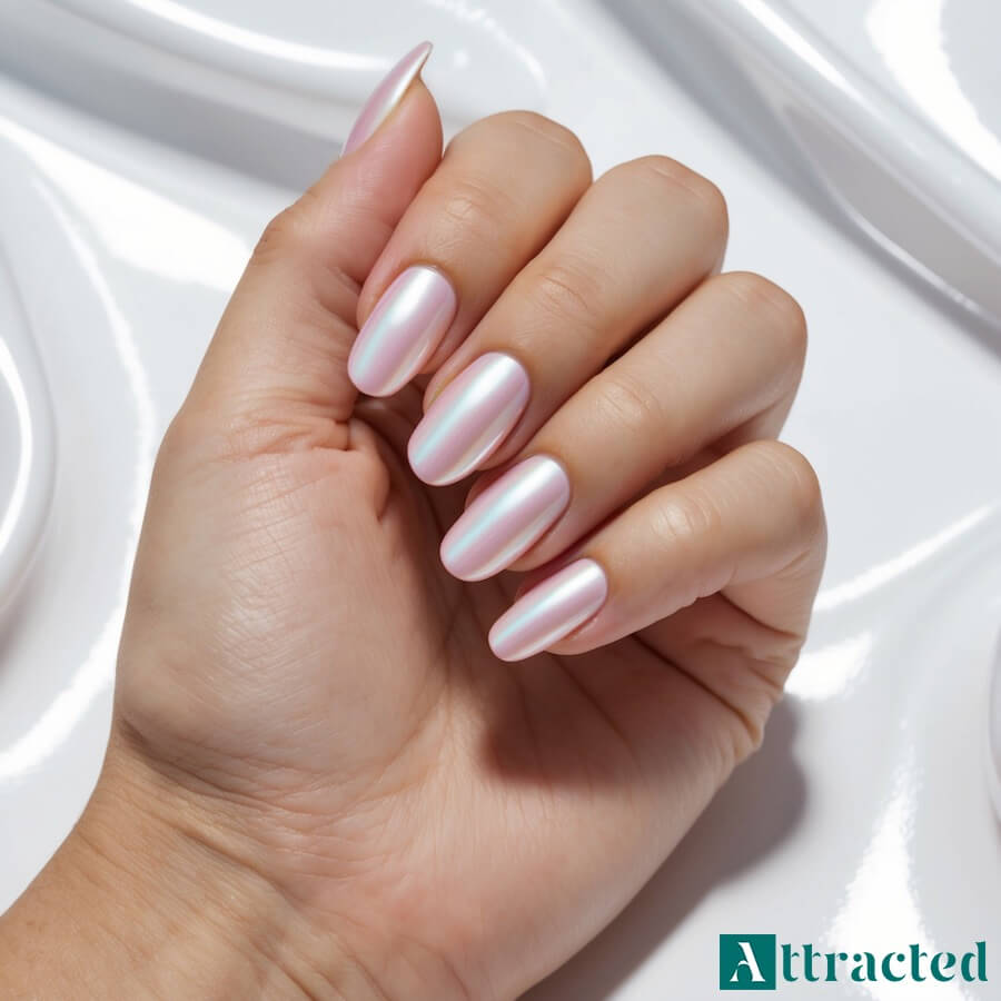 Paznokcie w kolorze różowej perły