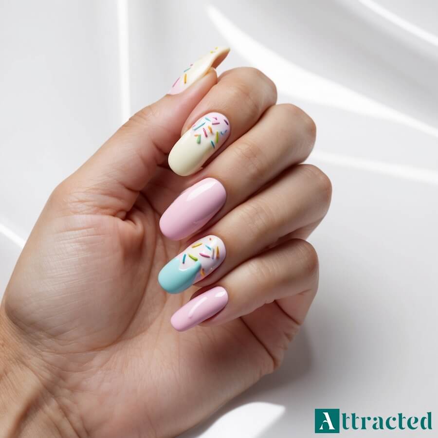 Paznokcie na lato w stylu lodów