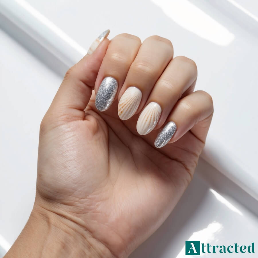 Paznokcie na lato w stylu muszelkowym