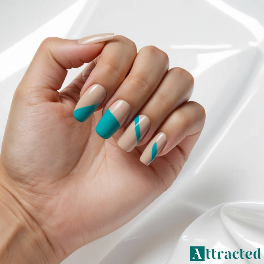 Paznokcie na marzec z efektem kontrastu