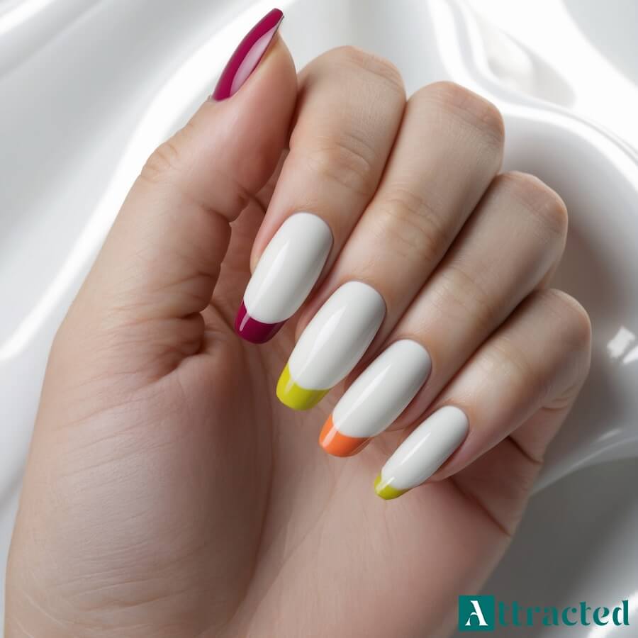 Paznokcie na marzec z francuskim twistem