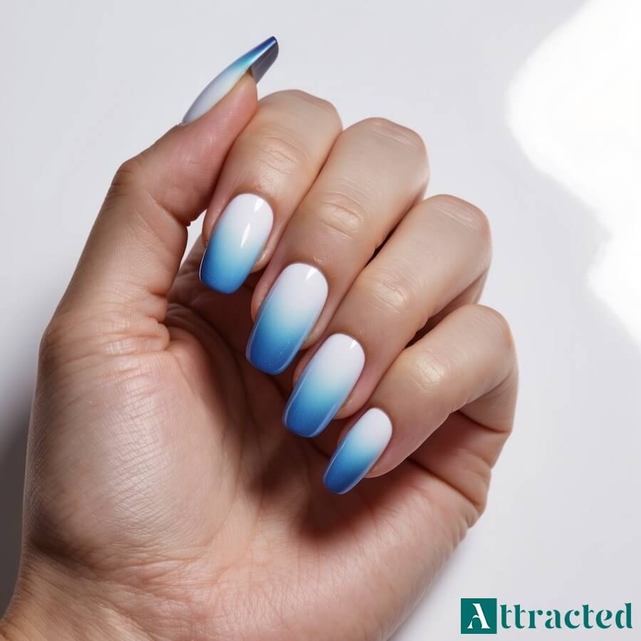 Paznokcie na styczeń w stylu aura