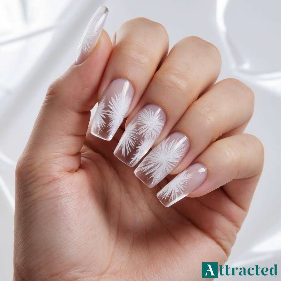 Paznokcie na styczeń w stylu szronu