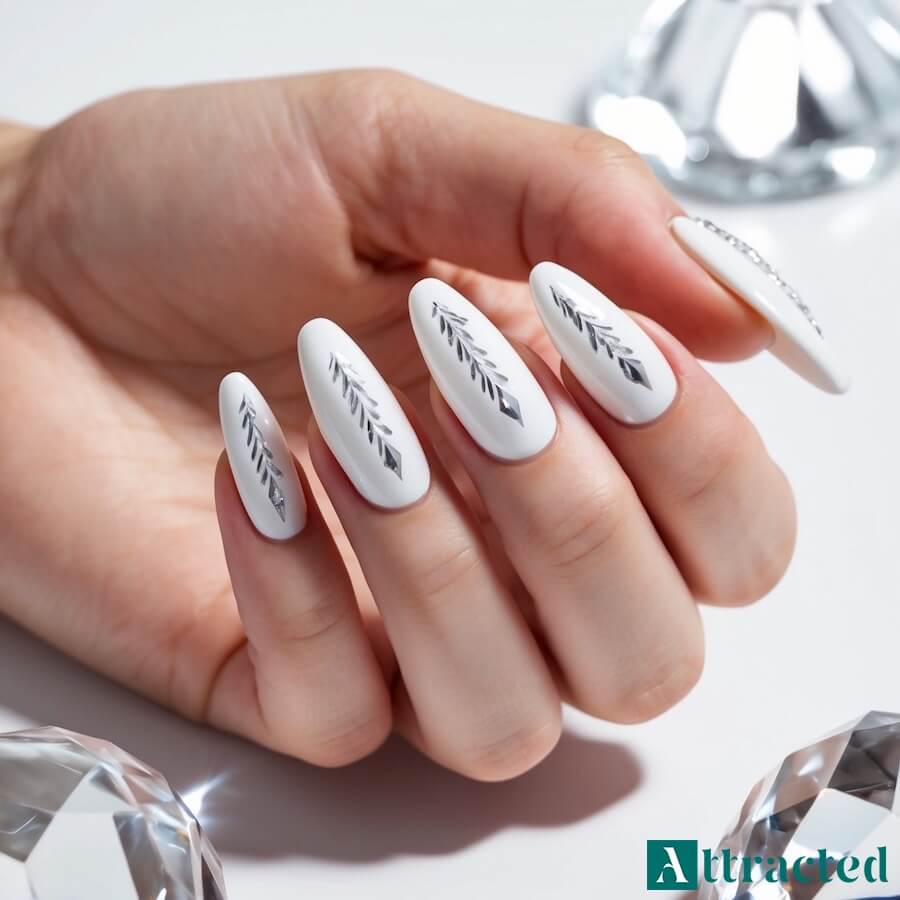 Paznokcie na styczeń z efektem szklanych sopli