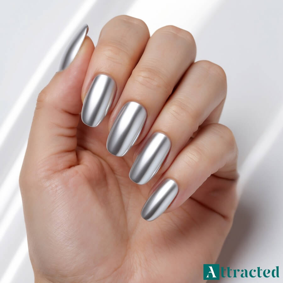 Paznokcie zimowe chrome