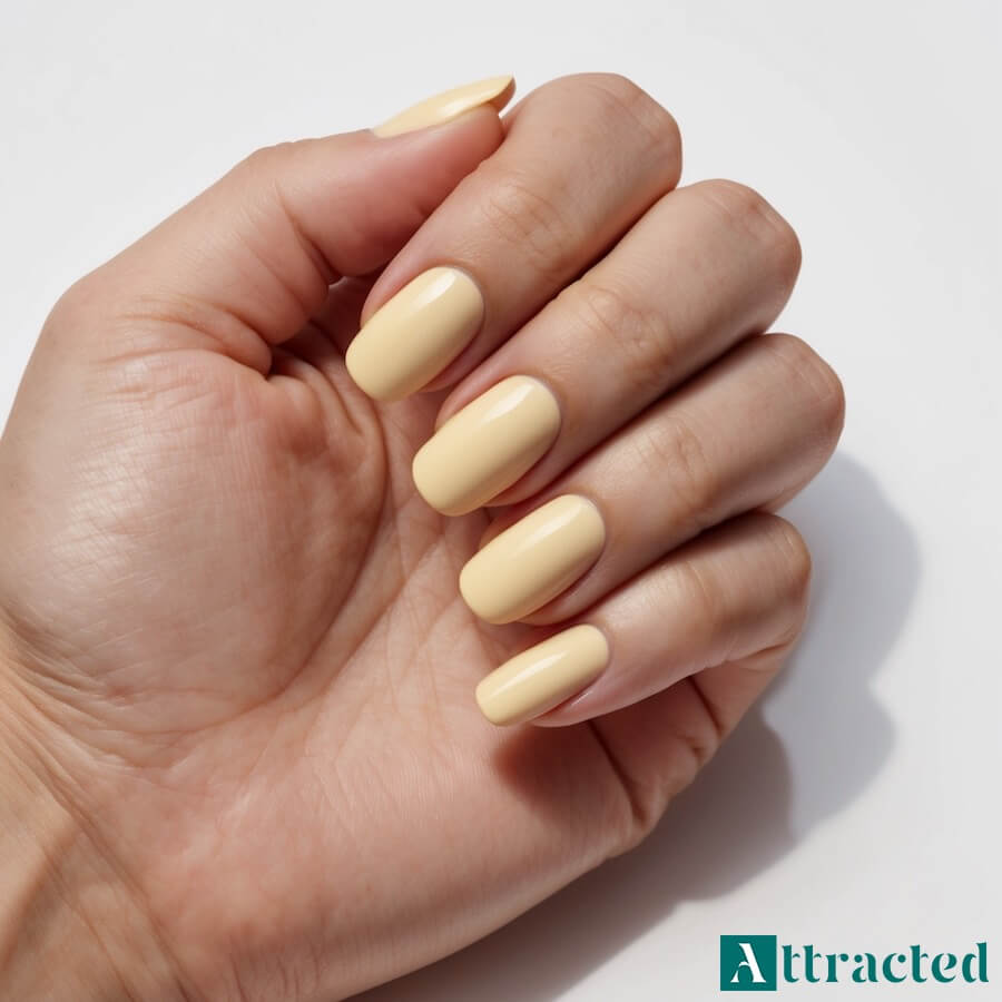 Wiosenne paznokcie w kolorze masła
