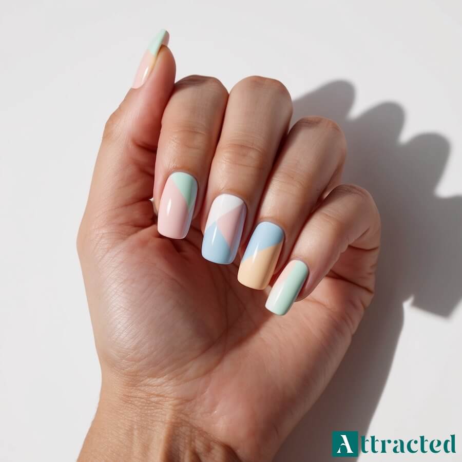Wiosenne paznokcie w stylu color block