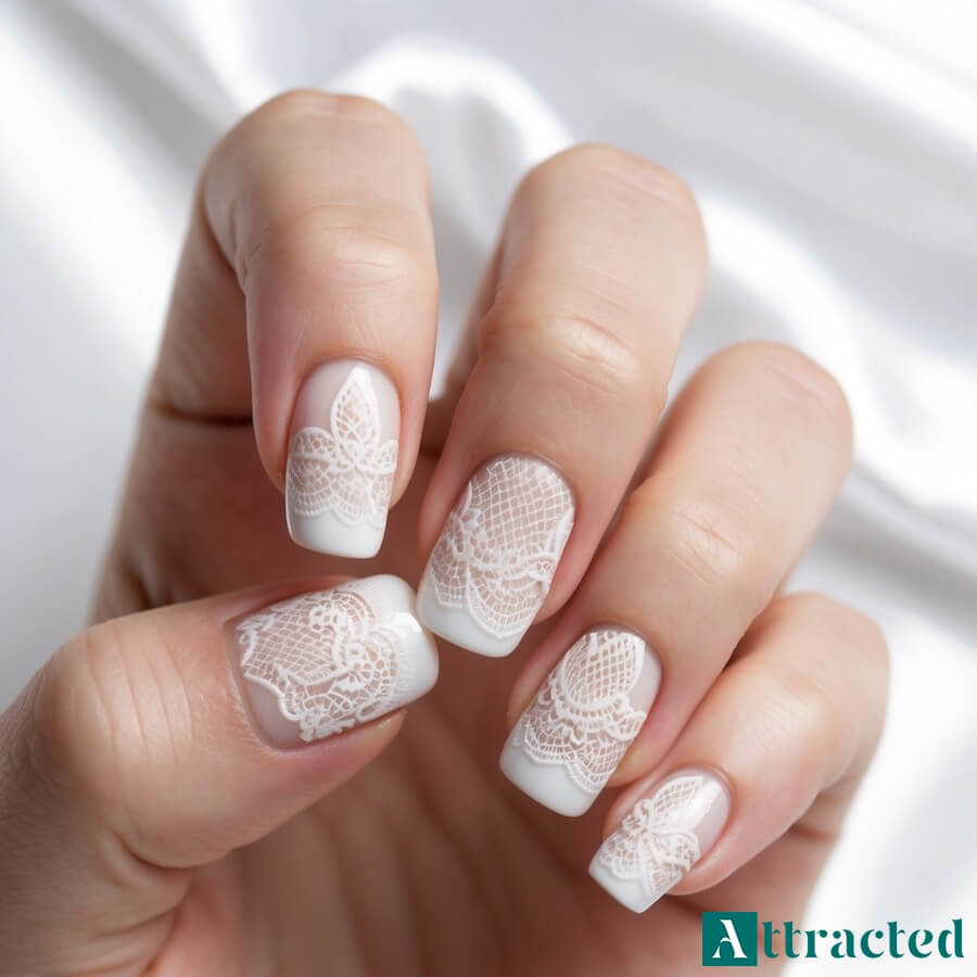 Koronkowe wzory w stylu ślubnym