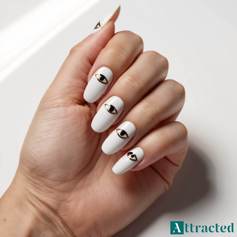 Minimalistyczny manicure z kocim pazurem