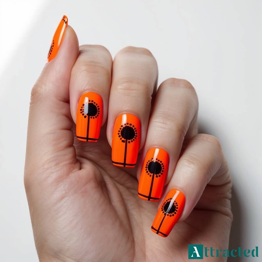 Neonowe maki z czarnymi konturami