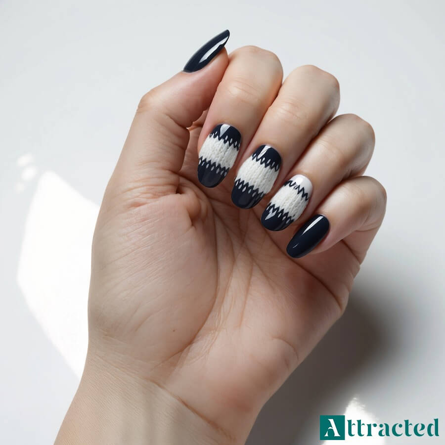 Paznokcie z efektem szkockiego włókna