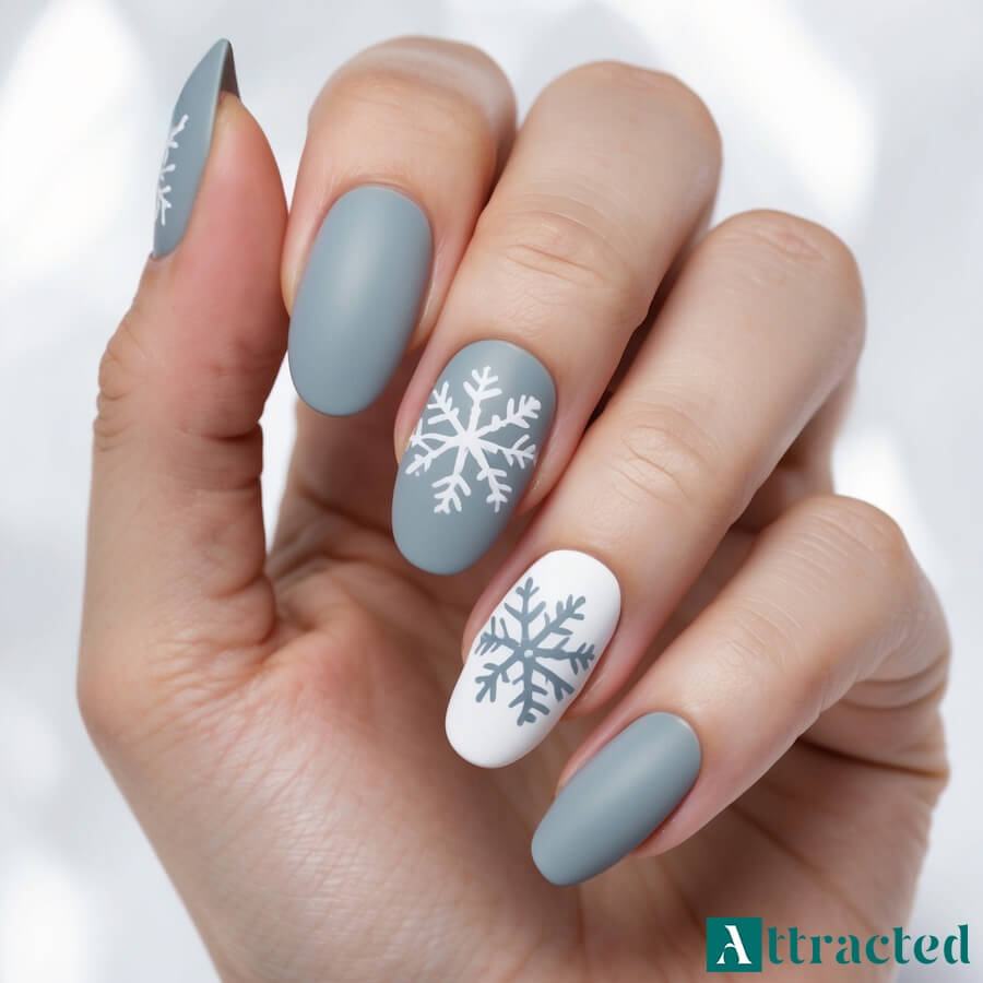 Minimalistyczne płatki na matowym, szaro-białym tle