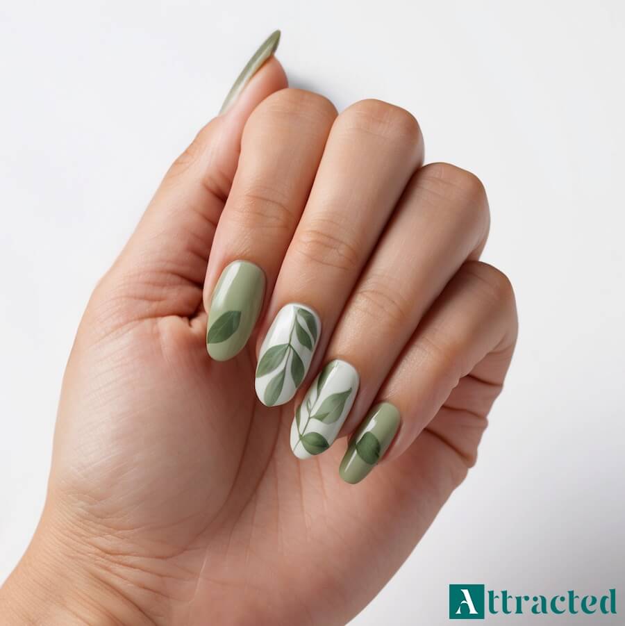 Zielona elegancja z liśćmi eukaliptusa