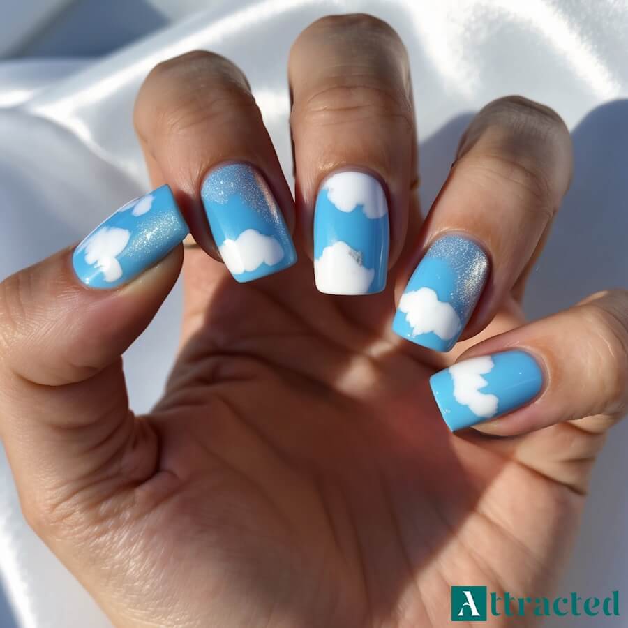 Paznokcie poetyckie chmury