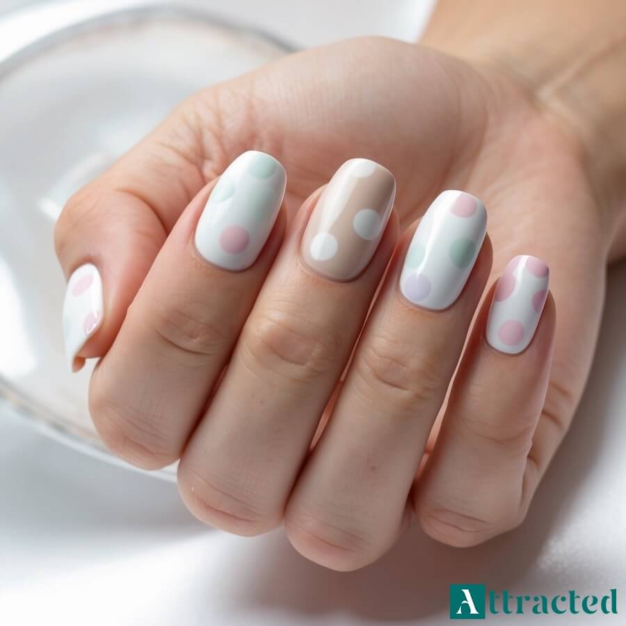 Polka dot w pastelowych barwach na wesele