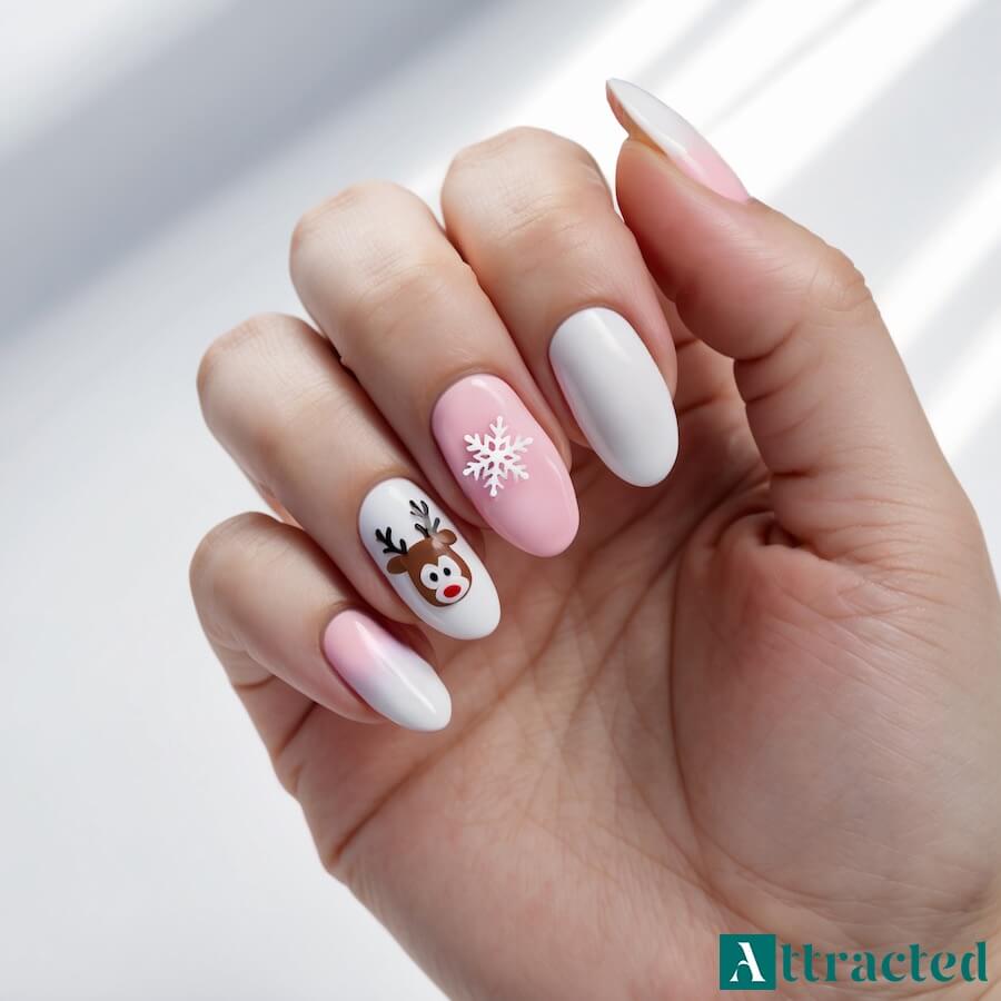 Renifer z akcentem śniegu