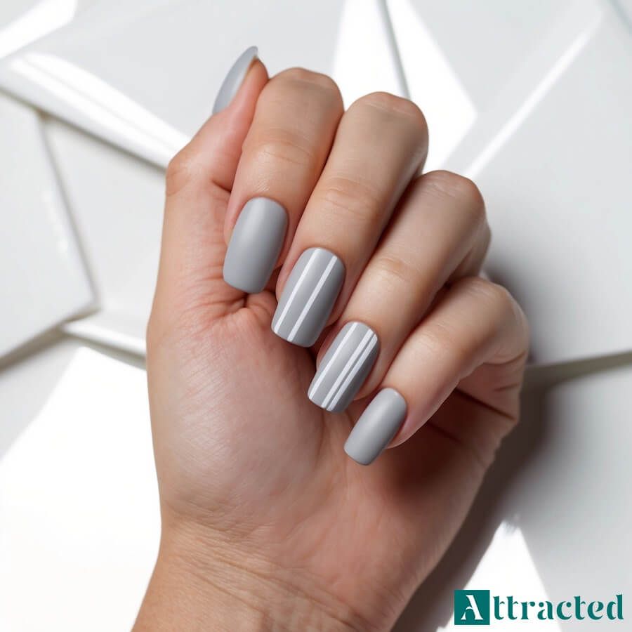 Wyrafinowana szarość na komunię z białymi liniami