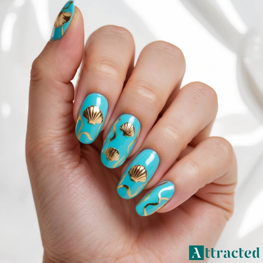 Paznokcie z morskimi inspiracjami na maj