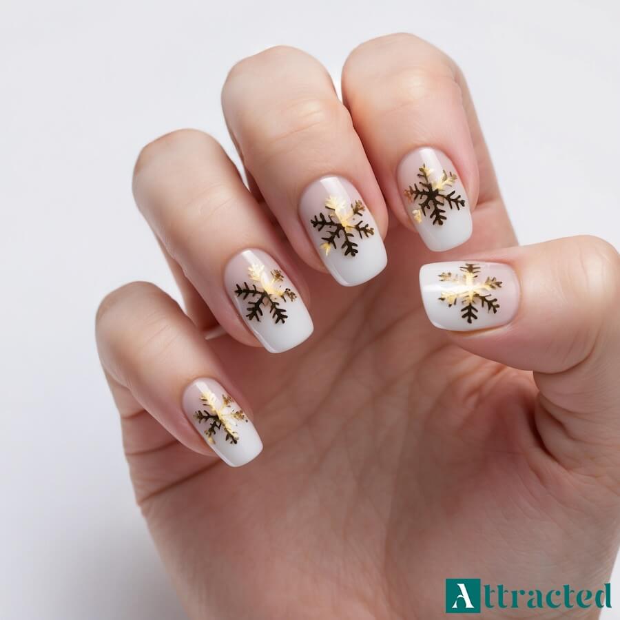 Złote płatki na półprzezroczystej bazie