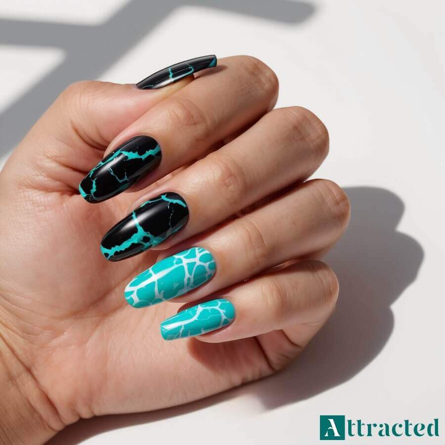 Czarny marmur w letniej turkusowej odsłonie