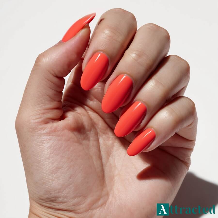 Bardzo jasne czerwone paznokcie klasyczne