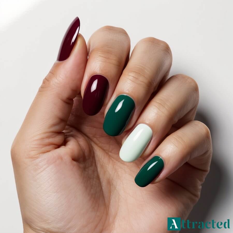 Klasyczne połączenia czerwieni, zieleni i bieli