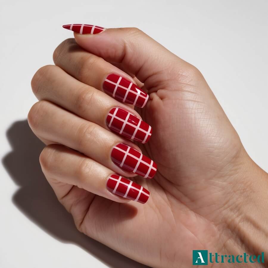 Geometryczne wzory w odcieniach czerwieni jasne