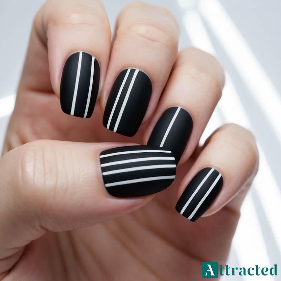 Krótkie czarne paznokcie – styl codzienny