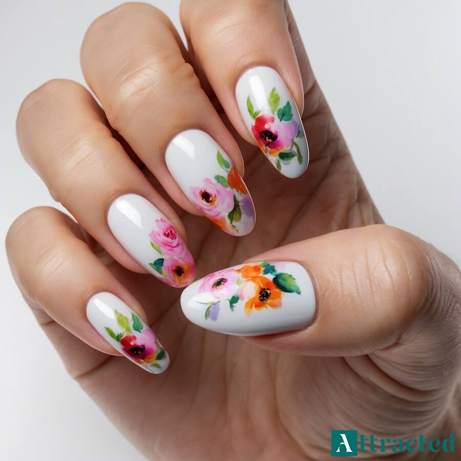 Jasne piękne kwiatowe wzory w stylu impresjonistycznym