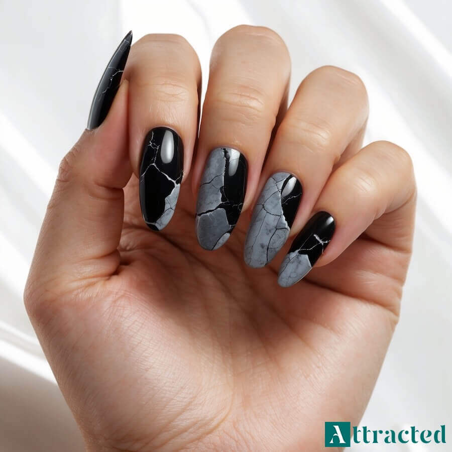 Szary marmur "złamany kamień" z efektem 3D