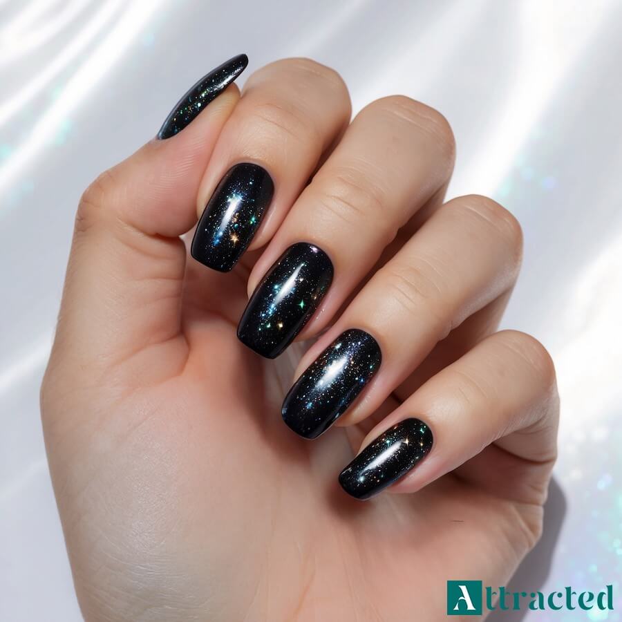 Minimalistyczne czarne paznokcie