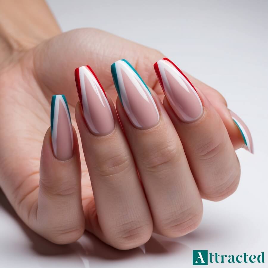 Odwrócony french manicure na paznokciach