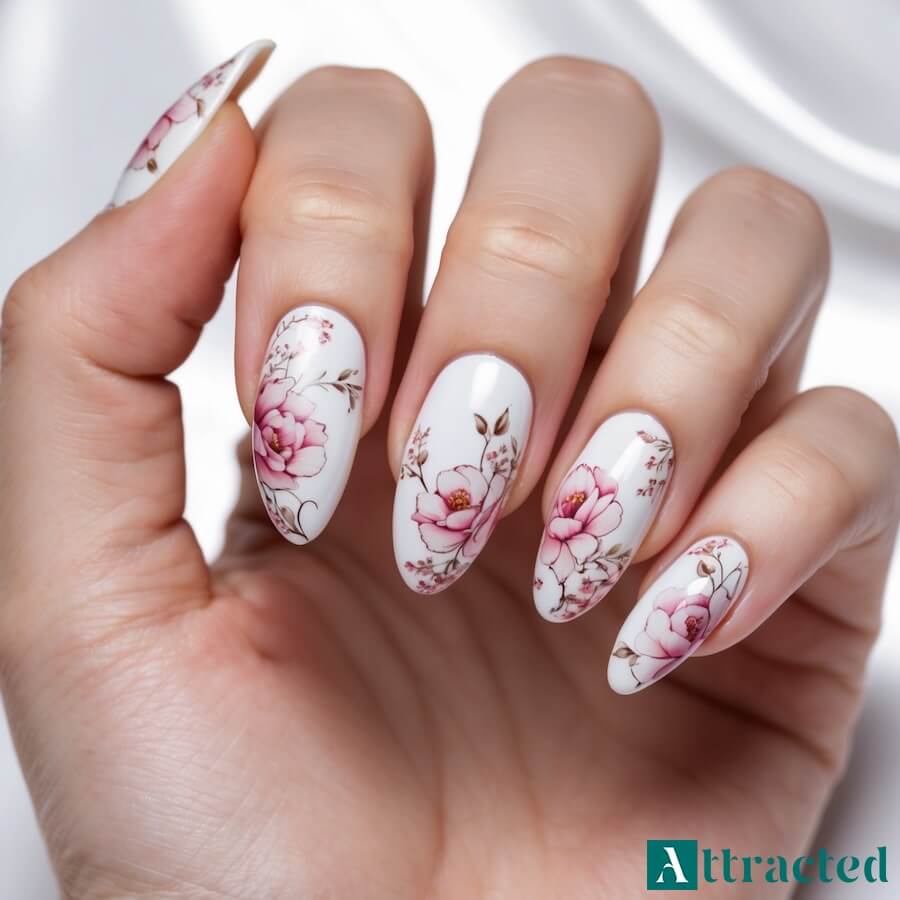 Owalne paznokcie idealne do wzorzystych inspiracji