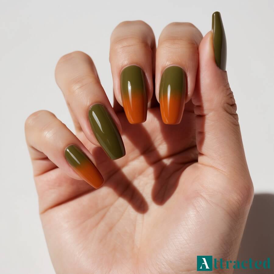 Ziemista paleta jako oliwkowa zieleń i palona pomarańcza