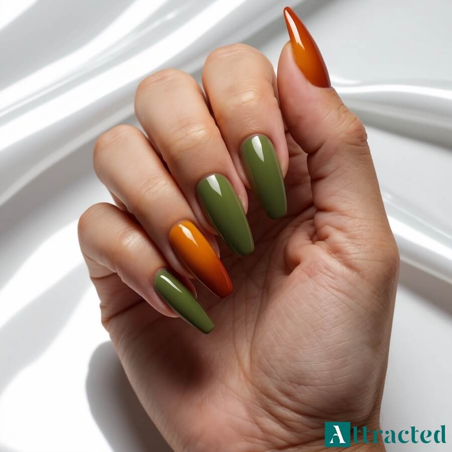 Ziemista paleta jako oliwkowa zieleń i pomarańcz