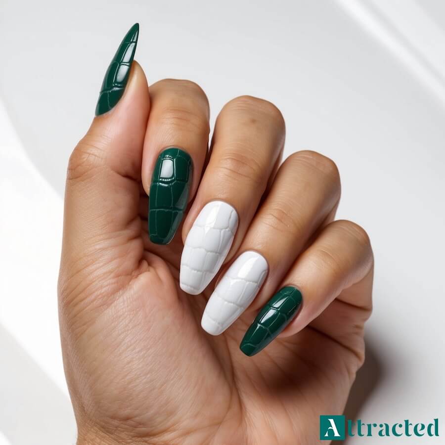 Modne paznokcie z motywem krokodyla