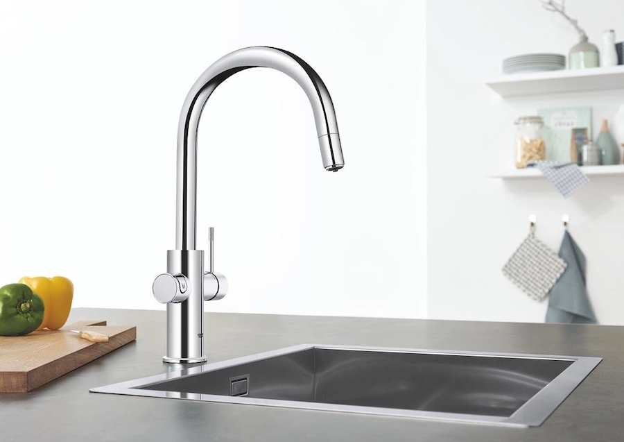 chromowany zlewozmywak