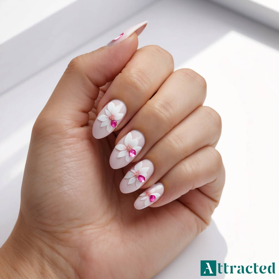 Wyjątkowe paznokcie na lipiec blossom nails