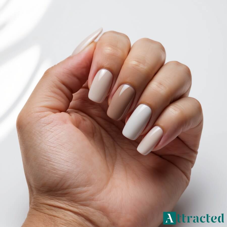 Paznokcie mocha mousse klasyczne