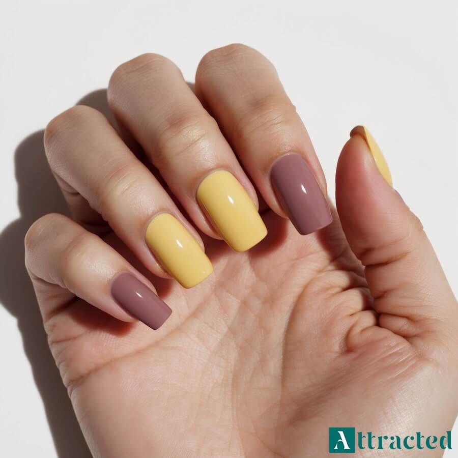 Krótkie kwadraty paznokcie dwa kolory