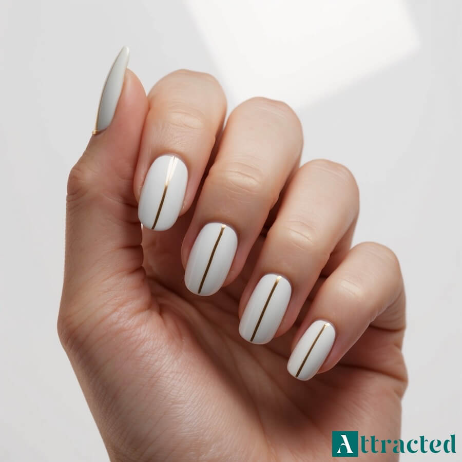 Minimalistyczne wzory na paznokciach
