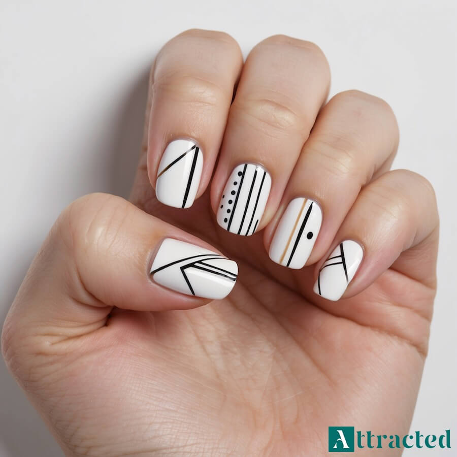 Geometryczne wzory z minimalistycznymi linami