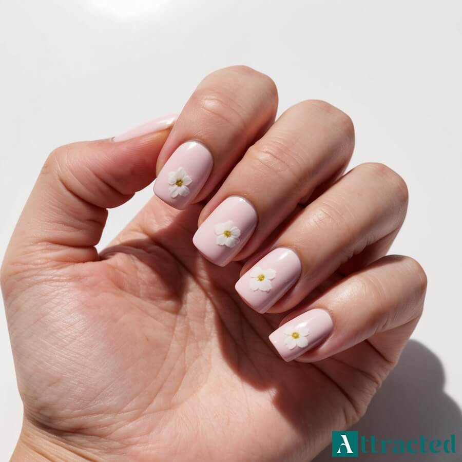 Soap nails z motywem kwiatków