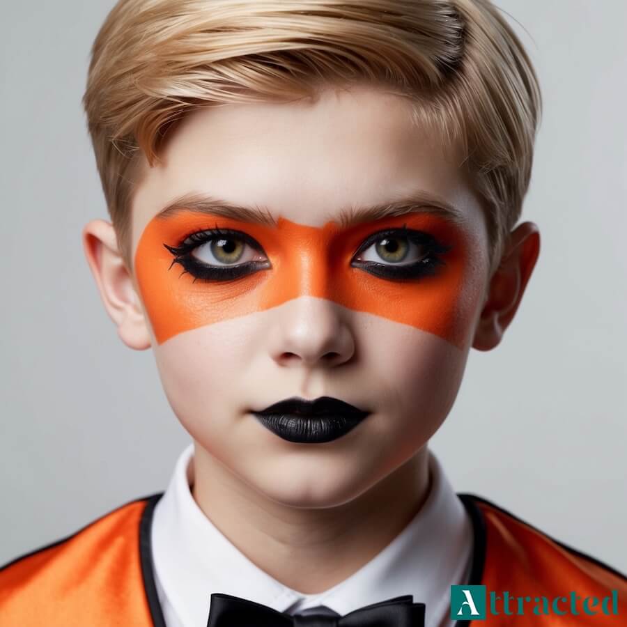 Dyniowy makijaż dla chłopca