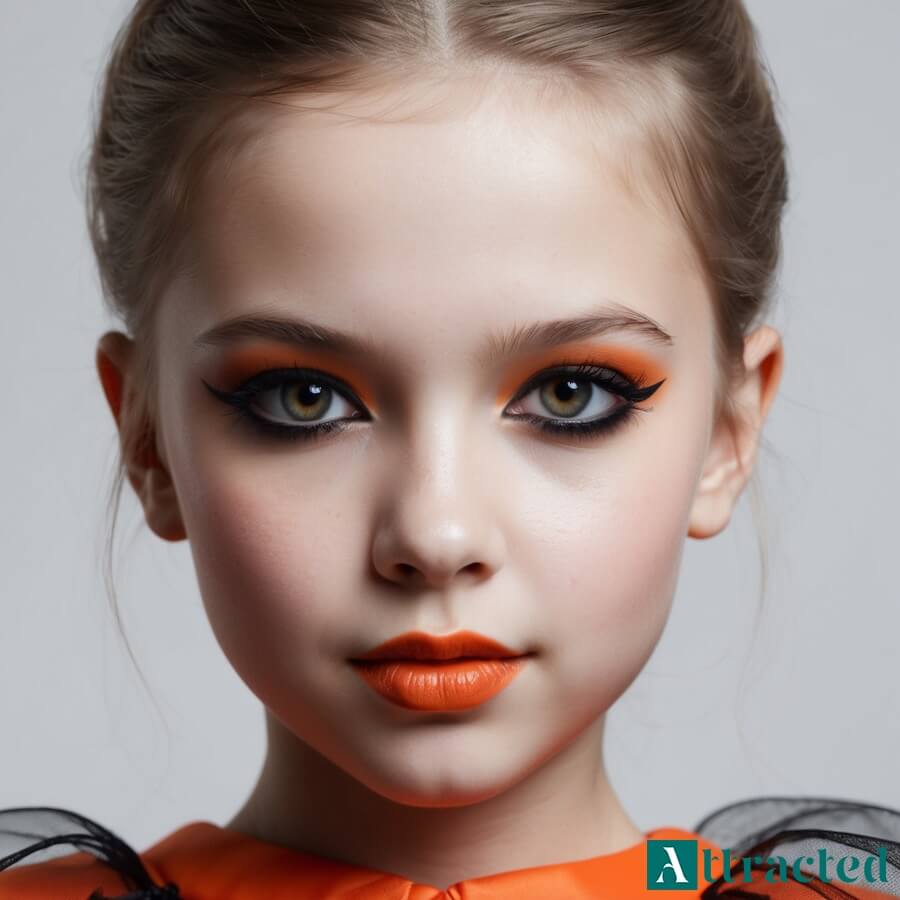 Dyniowy makijaż dla dziewczynki