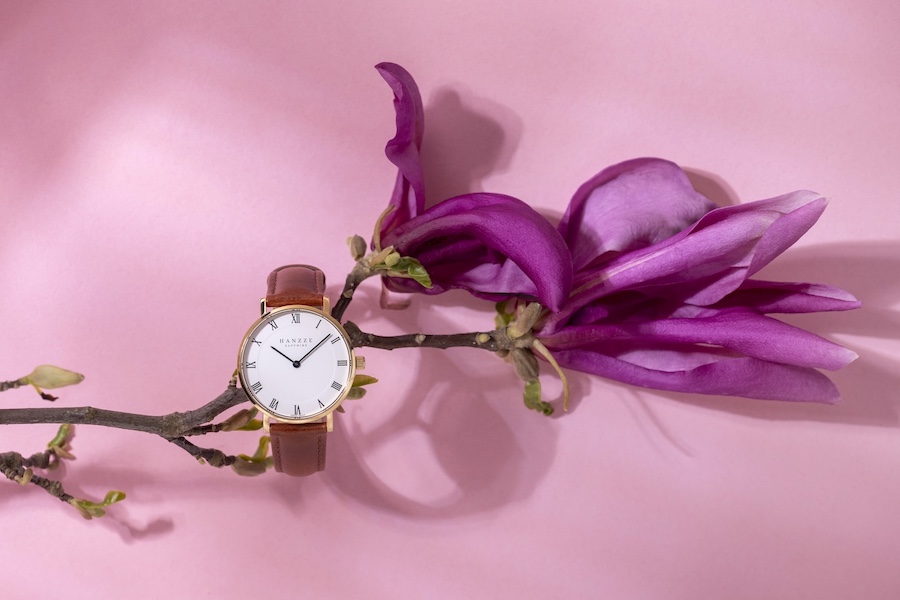 Zegarek Hanze na skórzanym pasku