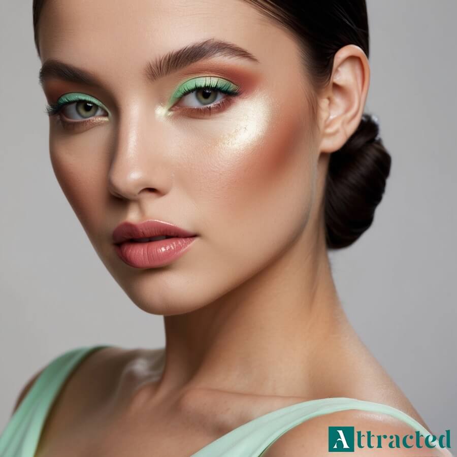 Letnia odsłona makijażu pasująca do zielonej sukienki
